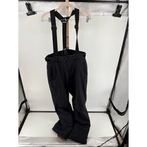 Liquid Womens Snow Pants Snowboard Ski Size Medium Black Straps Pockets Snaps